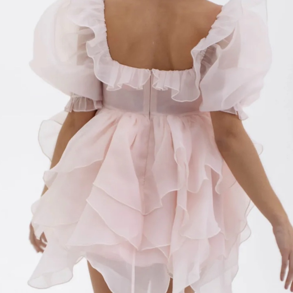 Selkie The Peach Skin Rose Petal Puff Dress - Picture 4 of 9